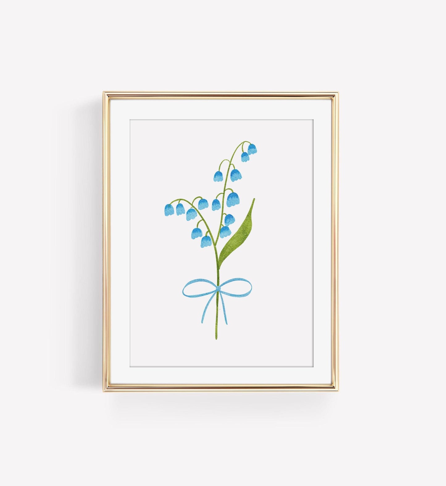 Blue Wildflower Watercolor Art Print