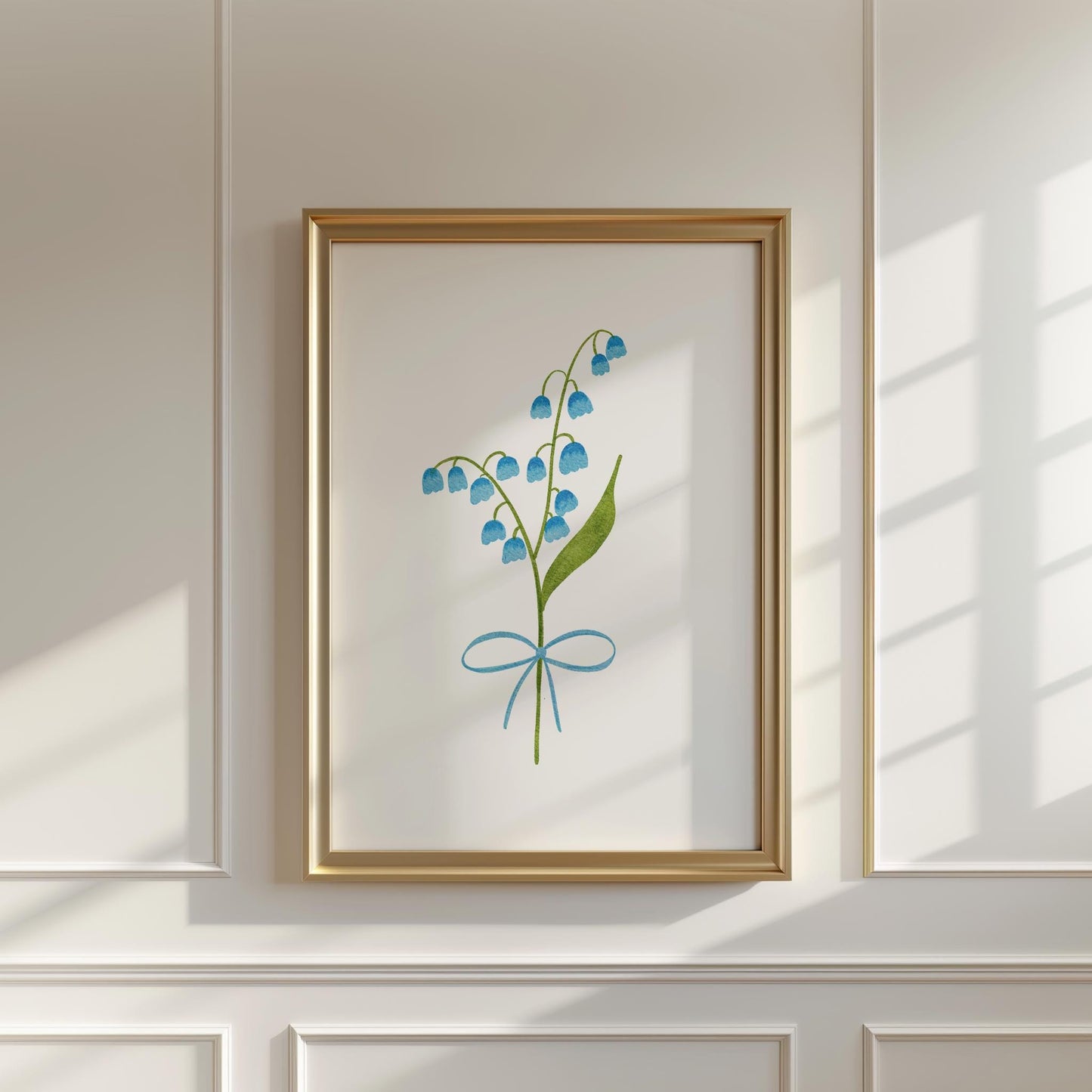 Blue Wildflower Watercolor Art Print