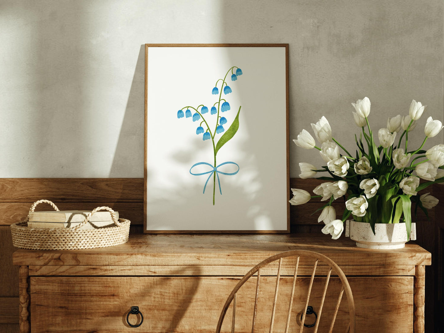 Blue Wildflower Watercolor Art Print