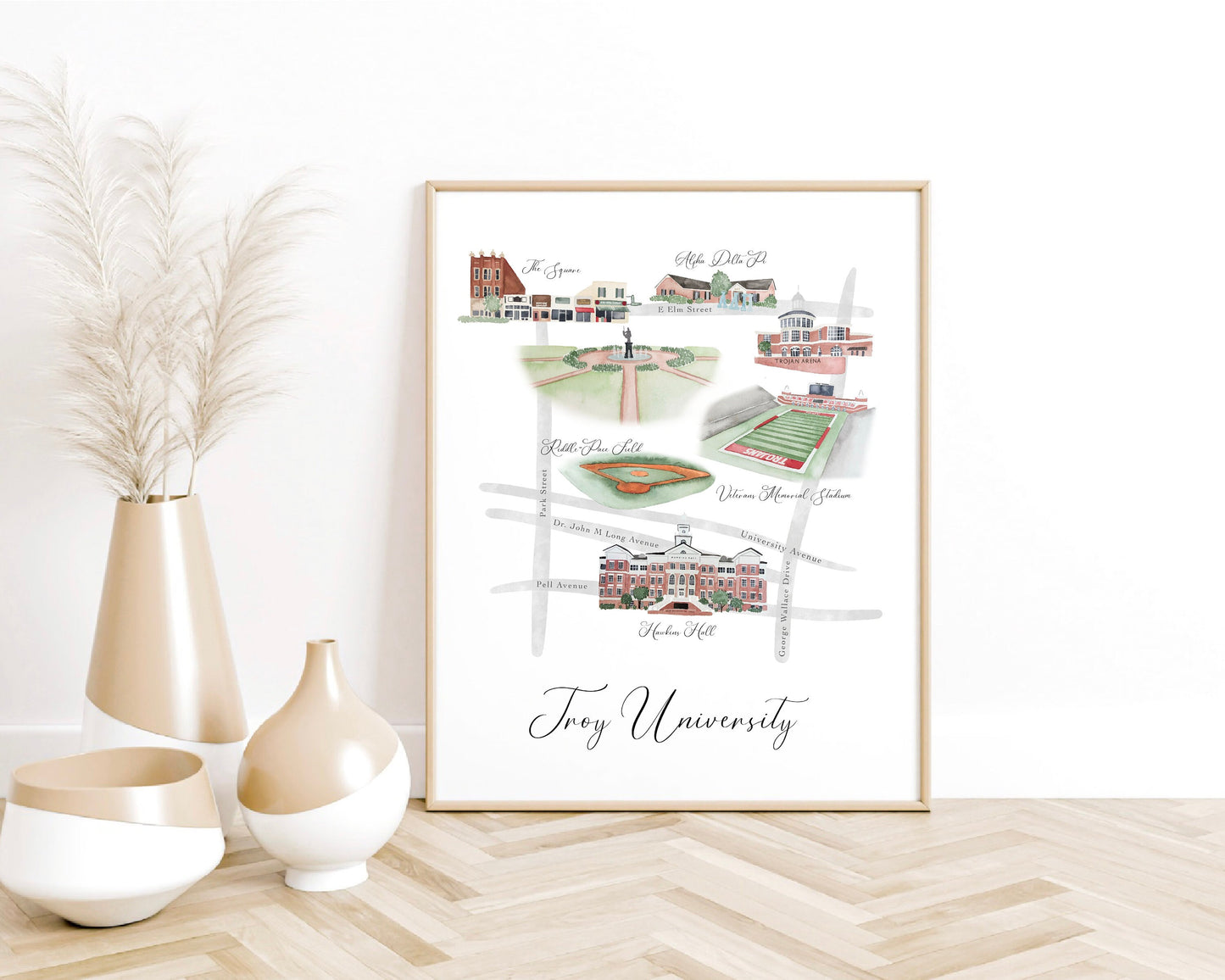 Custom Watercolor Map