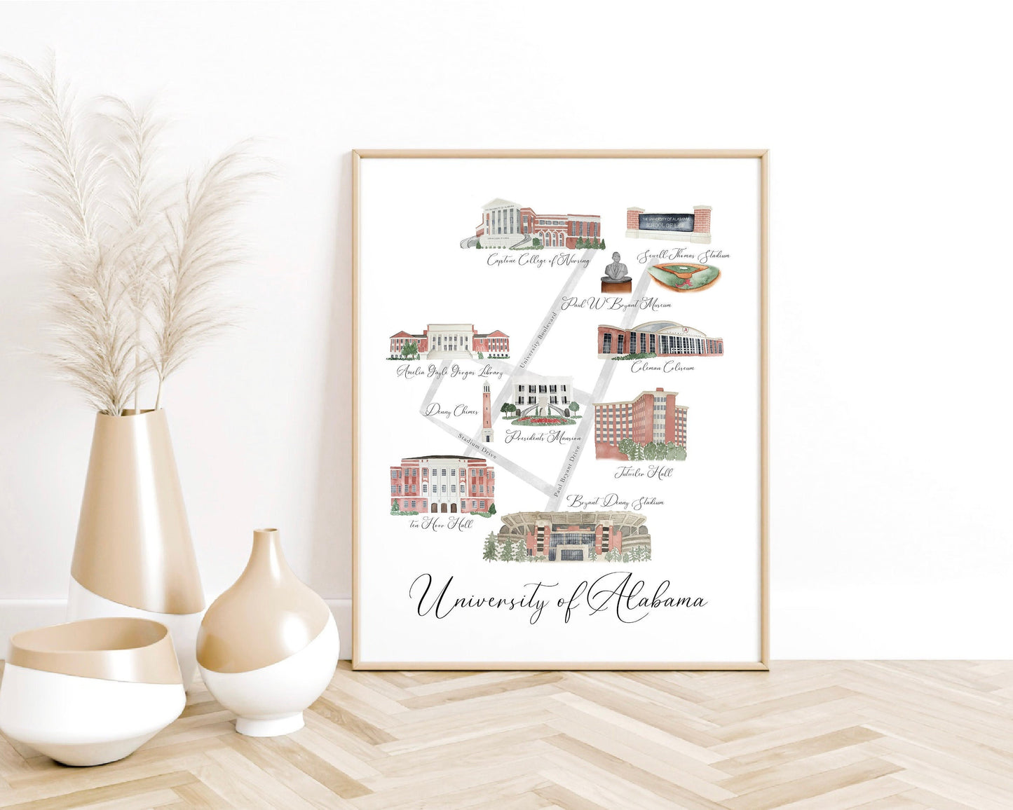 Custom Watercolor Map