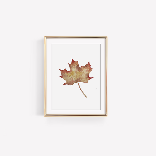 Digital Download Gold Maple Leaf Art Print