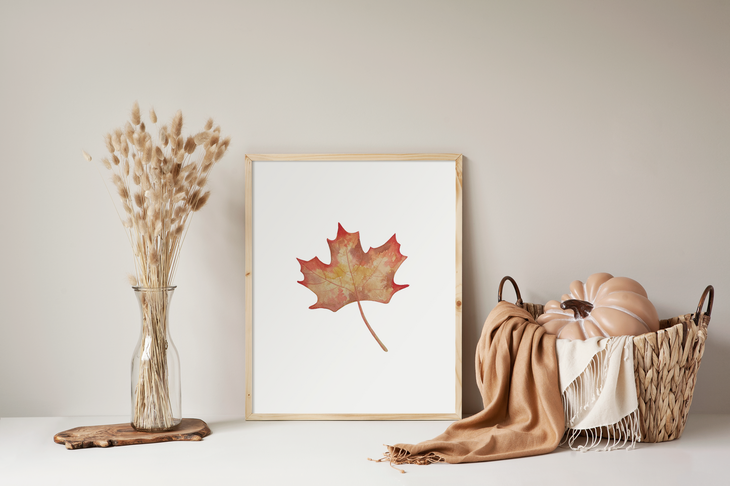 Digital Download Gold Maple Leaf Art Print