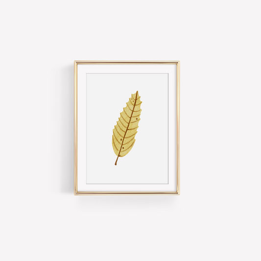 Digital Download American Chestnut Leaf Art Print