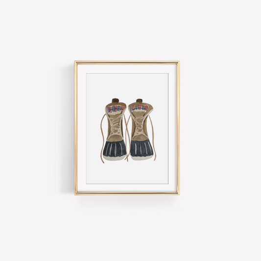 Pair of Bean Boots Art Print