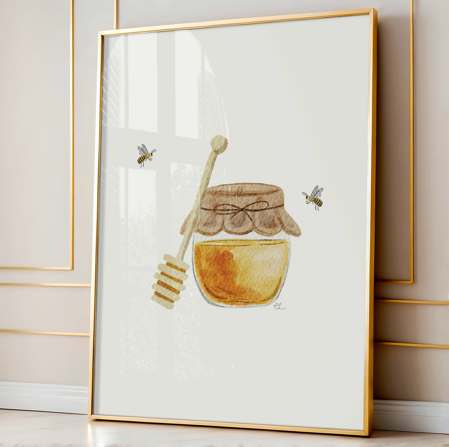 Honey & Bee Art Print