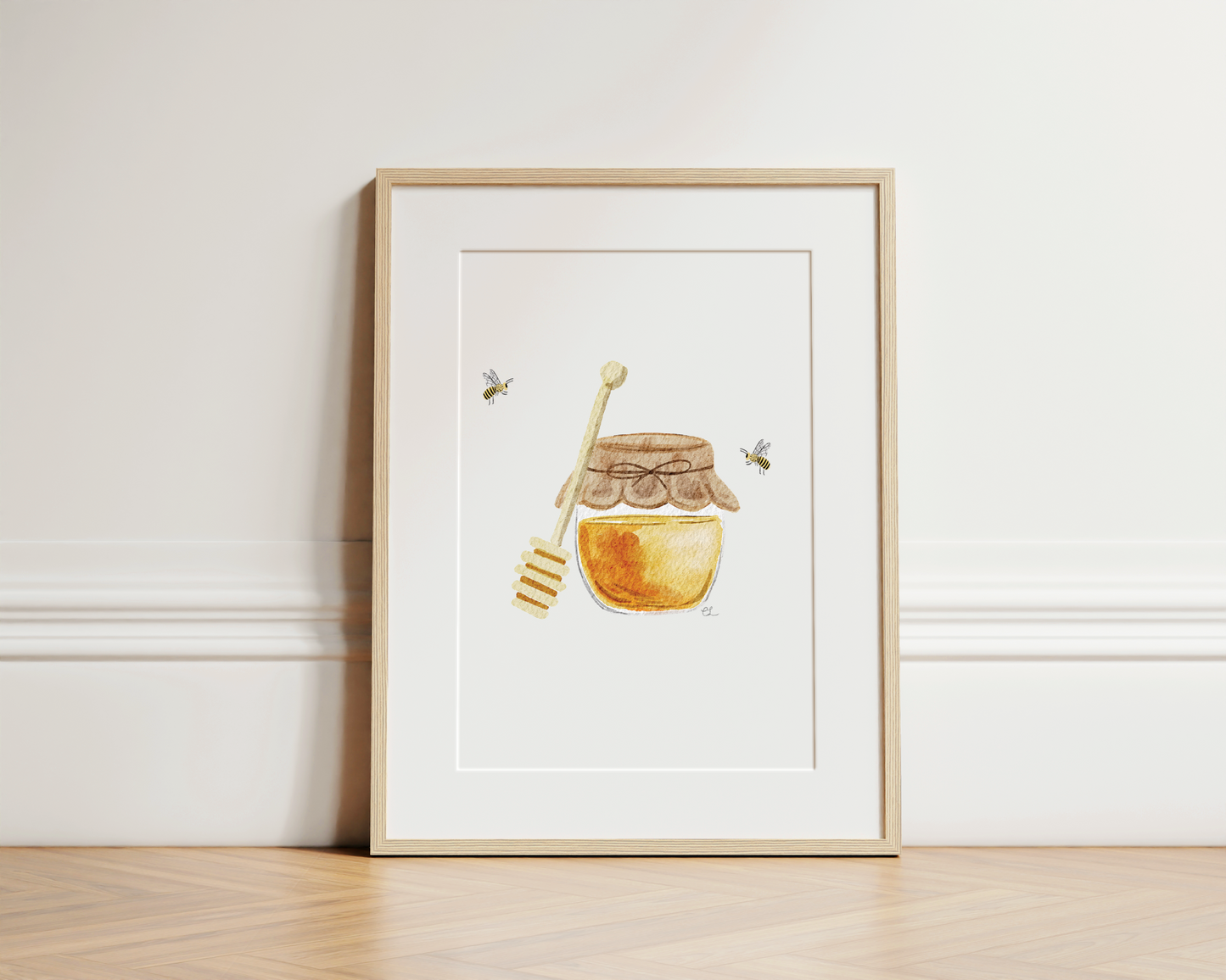 Honey & Bee Art Print