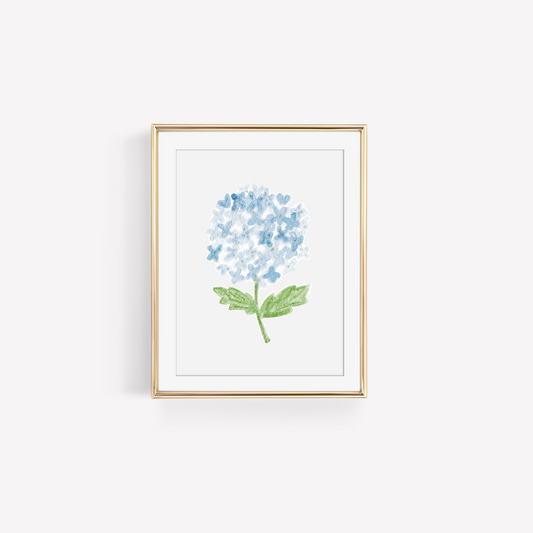 Blue Hydrangea Art Print