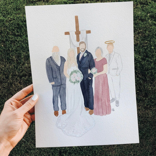 Family Watercolor Painting