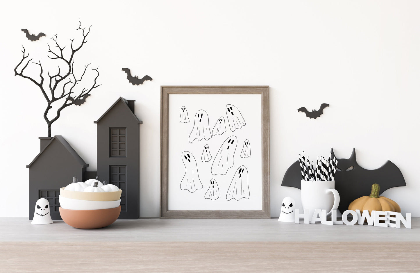 Ghost Halloween Art Print