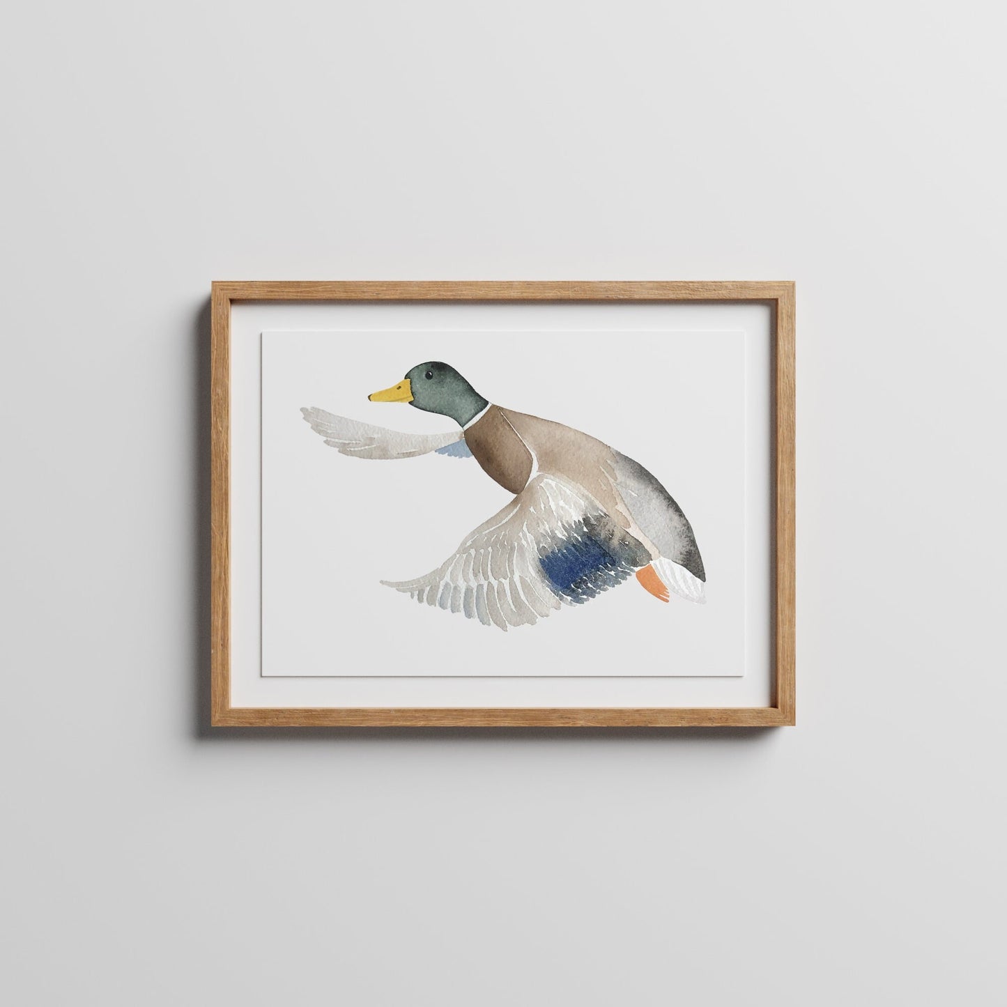 Digital Download Flying Mallard Duck Art Print