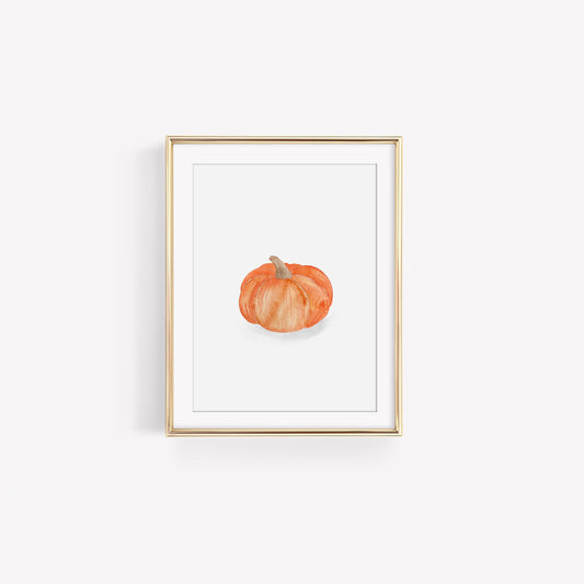 Digital Download Orange Fall Pumpkin Art Print