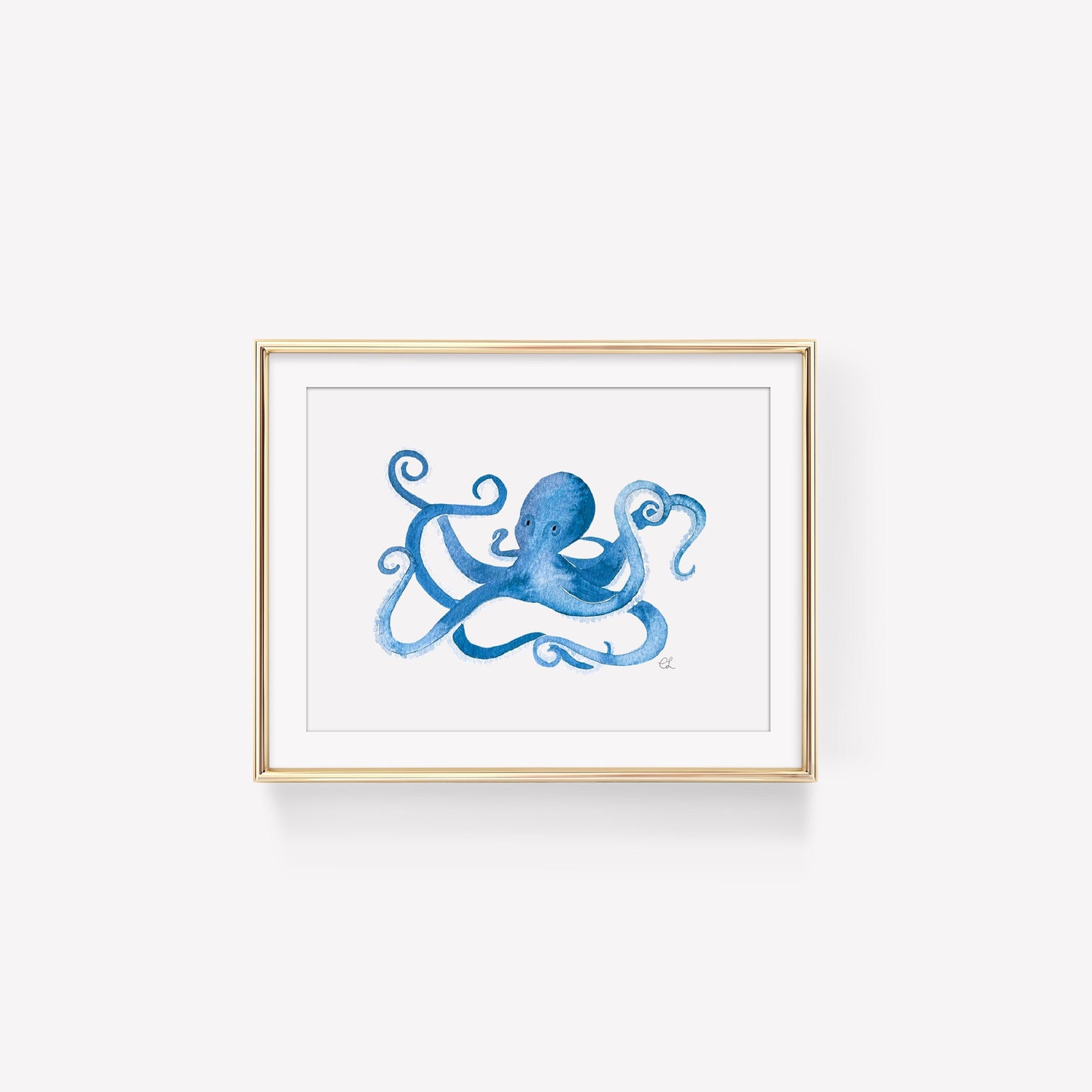 Blue Octopus Art Print