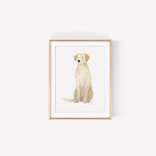 Digital Download Watercolor Yellow Labrador Retriever