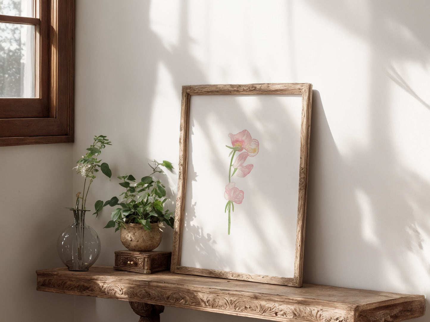 Sweet Pea Flower Art Print