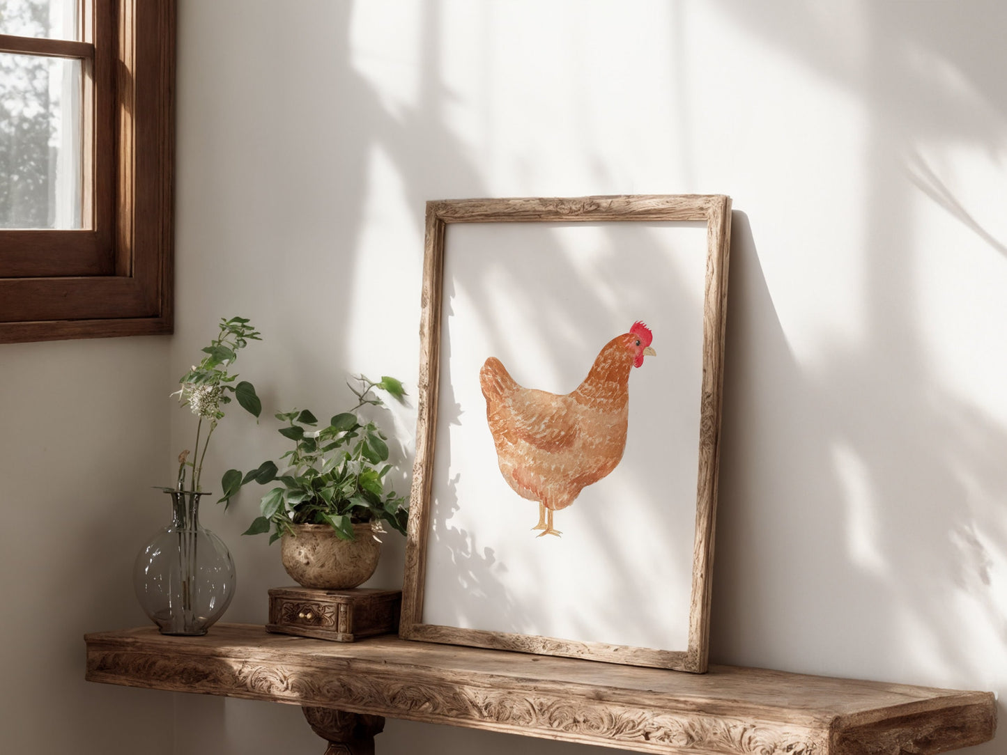 Brown Chicken Art Print