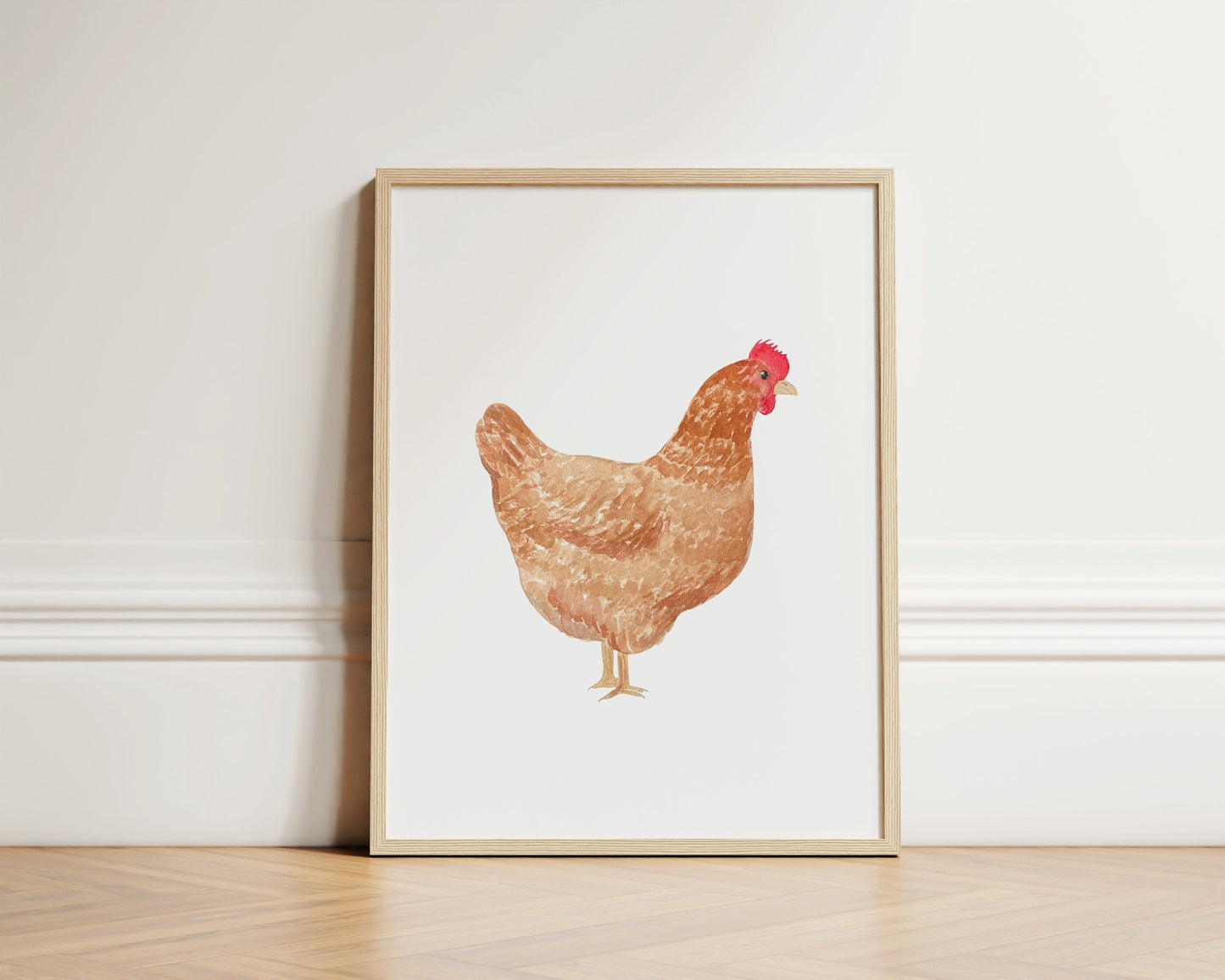 Brown Chicken Art Print