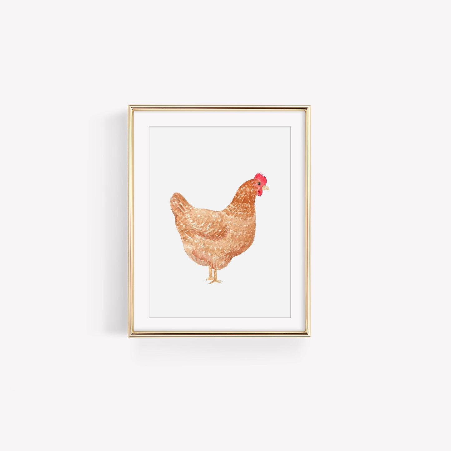 Brown Chicken Art Print