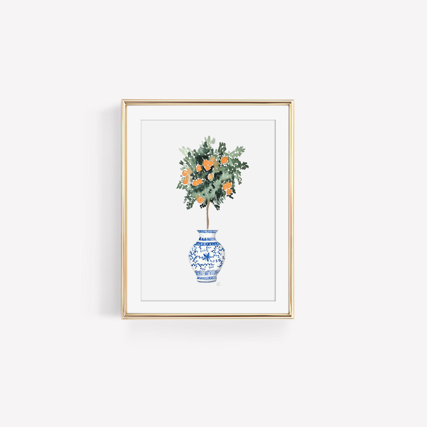 Digital Download Orange Tree in Ginger Jar Art Print