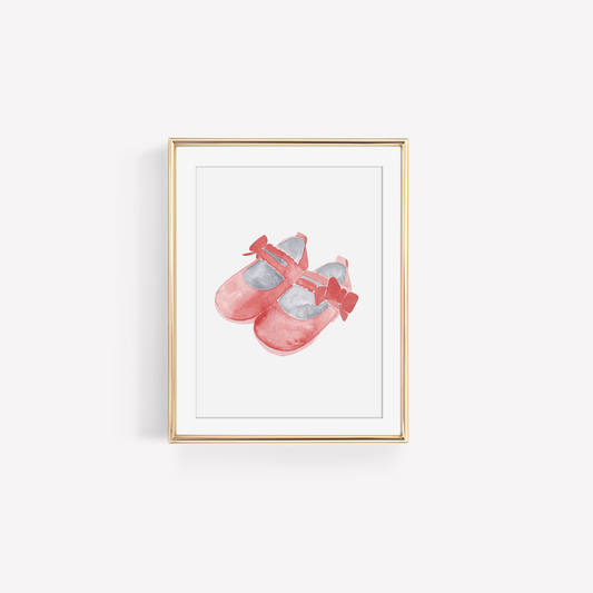 Vintage Pink Shoes Art Print