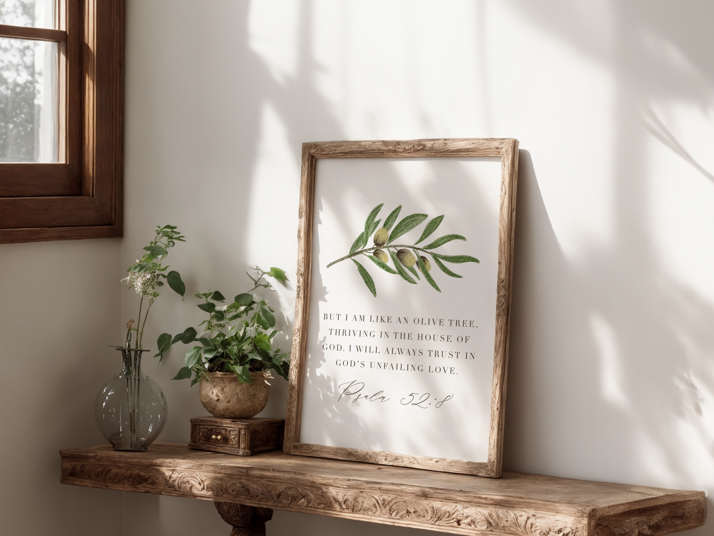 Psalm 52:8 - Olive Branch Art Print