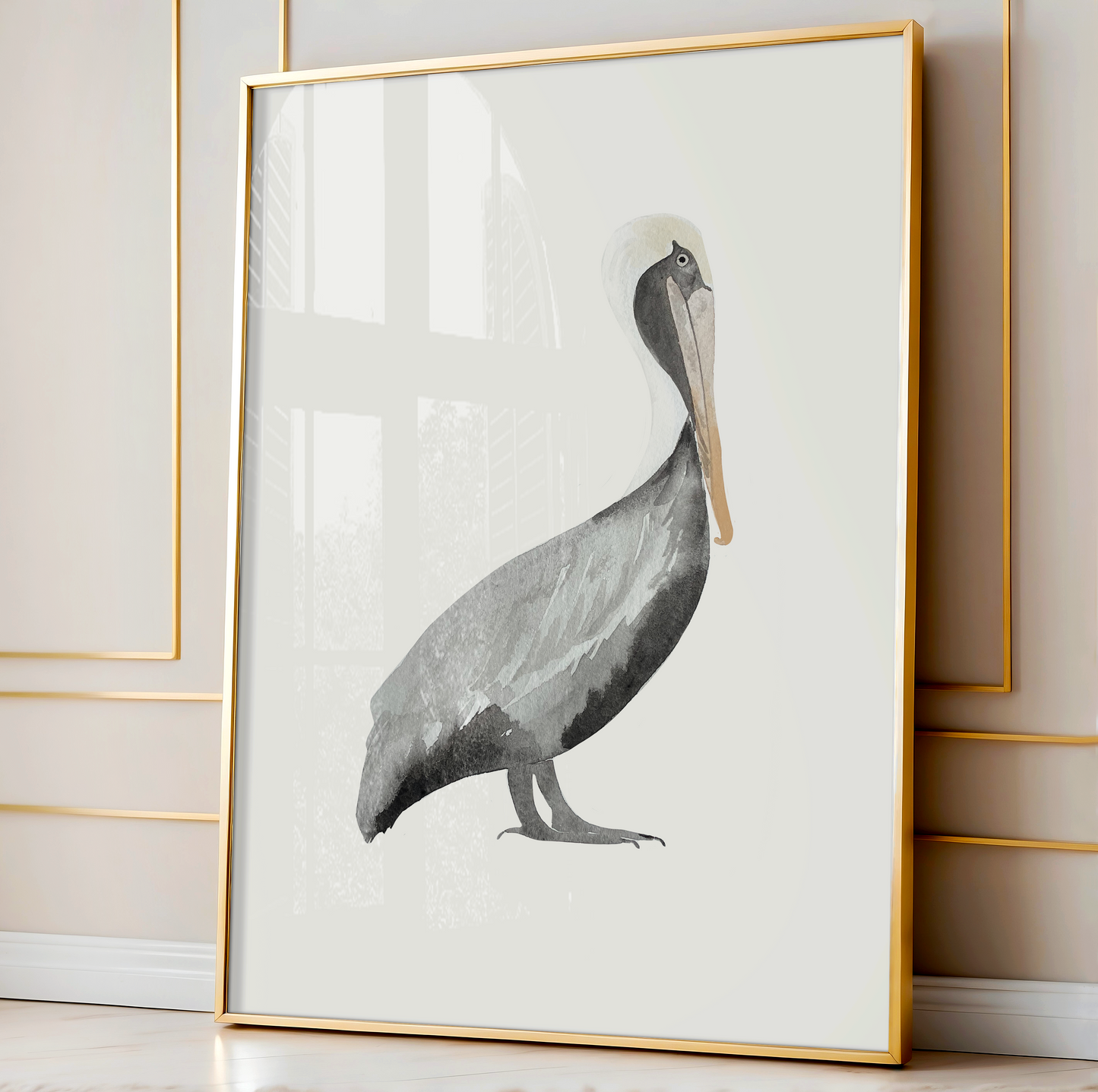 Sitting Brown Pelican Art Print