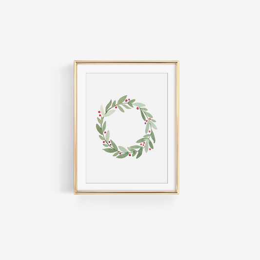 Christmas Wreath Art Print