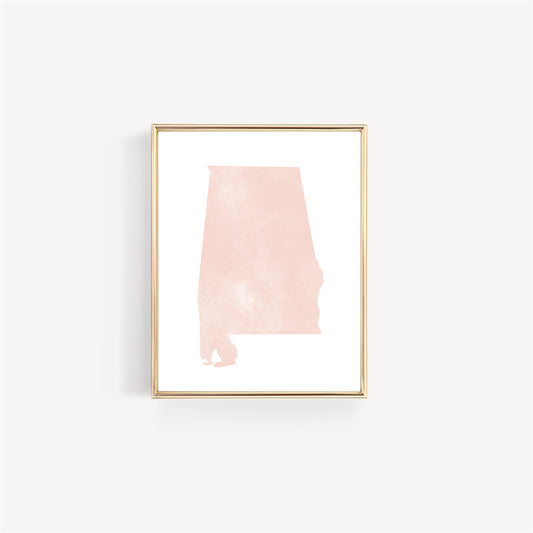 Alabama Blush Pink Print