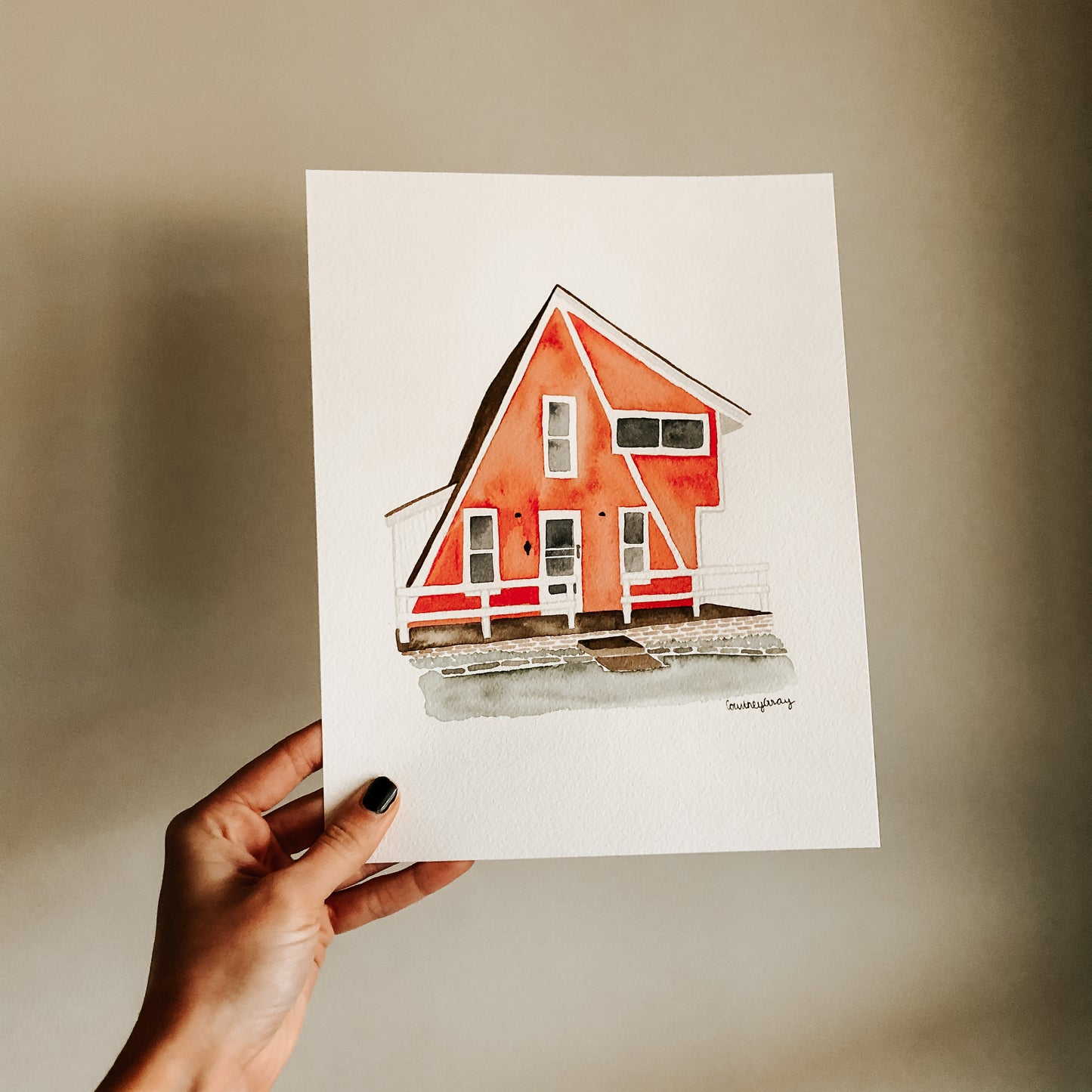 Custom Watercolor Home Portrait