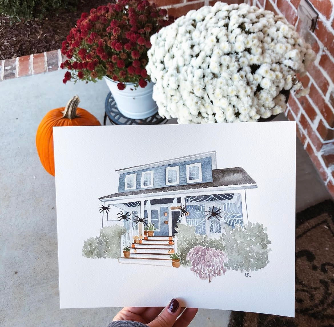 Custom Watercolor Home Portrait